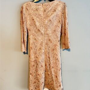 Elegant Lace Dress in Peach